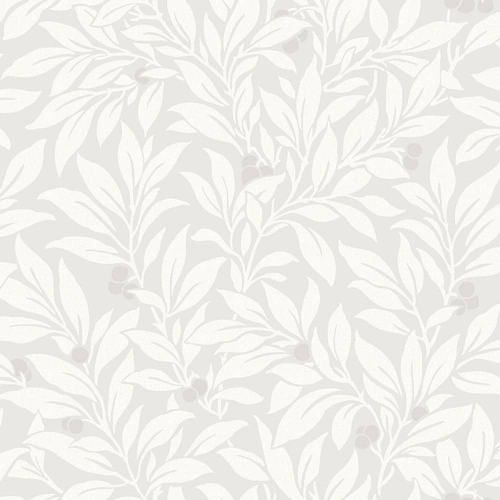 Brewster Fasciata Silver Mulberry Leaf Paper Strippable Roll (Covers 56 ...