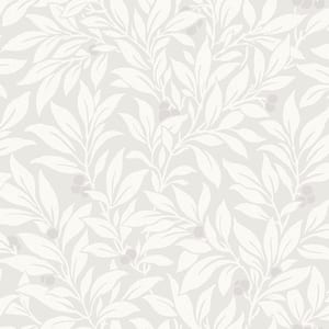 Fasciata Silver Mulberry Leaf Paper Strippable Roll (Covers 56.4 sq. ft.)