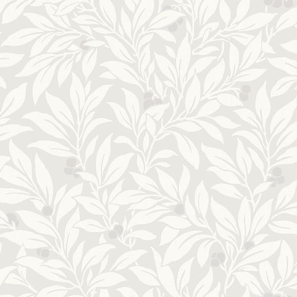 Brewster Fasciata Silver Mulberry Leaf Paper Strippable Roll (Covers 56.4 sq. ft.)