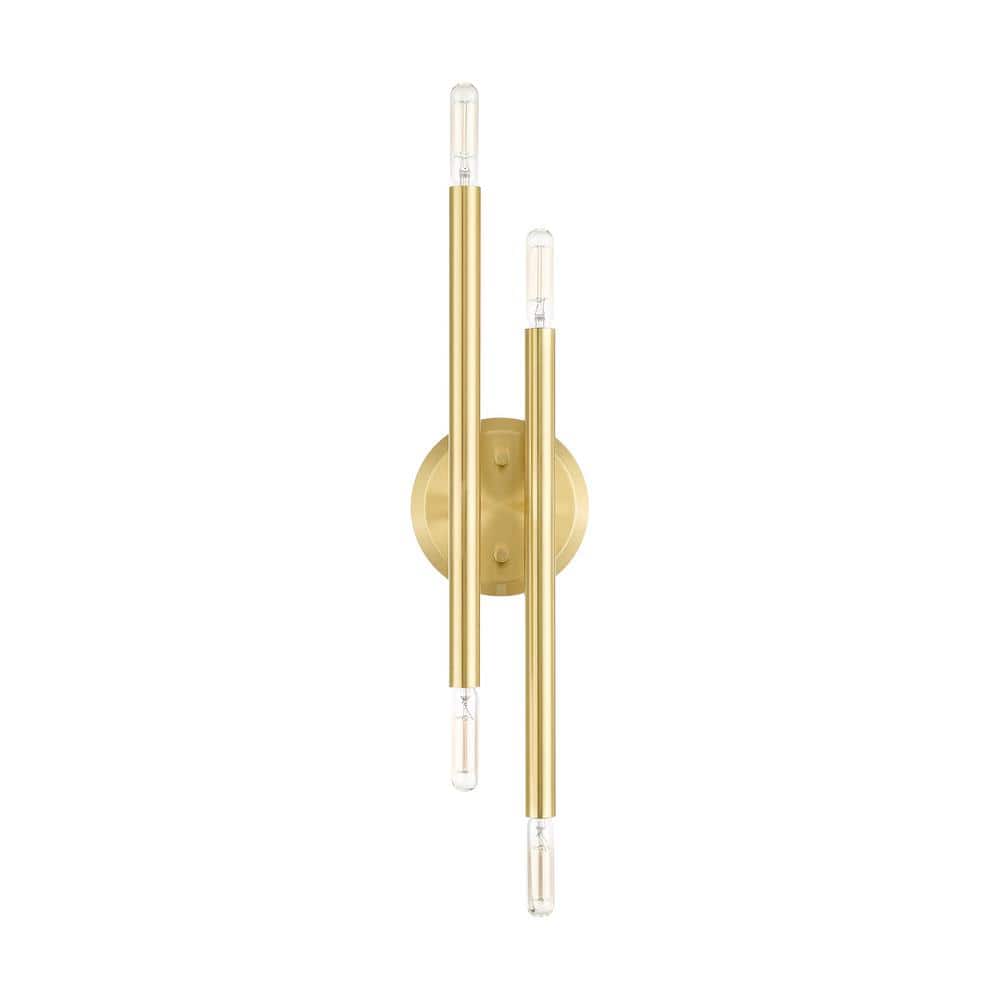 Soho Satin Brass 4-Light Dimmable ADA Wall Sconce