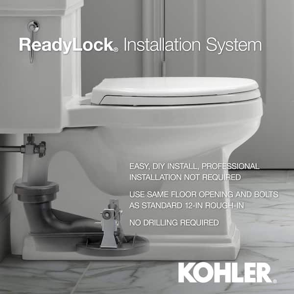 KOHLER Cimarron 12 in. Rough In Elongated Chair Height Toilet Bowl Only ...