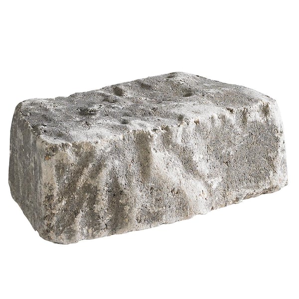 Oldcastle Mini Beltis 3 in. H x 8 in. W x 4 in. D Gray Charcoal Concrete Retaining Wall Block