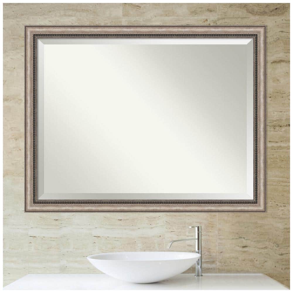 Lyla 44" x 34" Ornate Bronze-Tone Brushstroke Bathroom Vanity Mirror