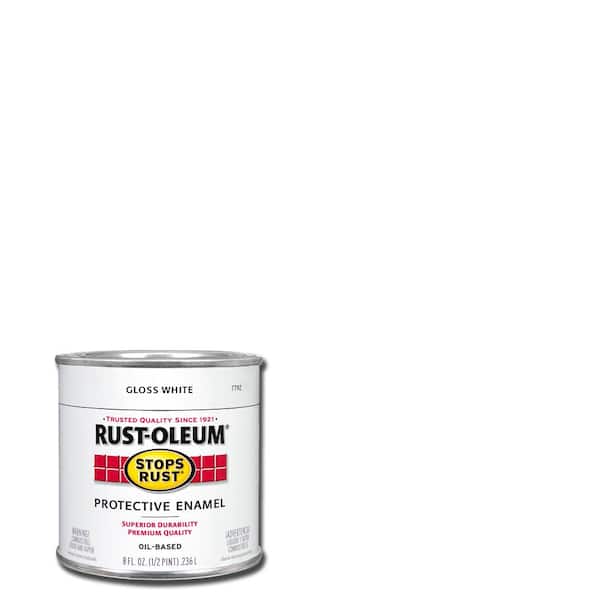 Rust-Oleum Stops Rust 8 oz. Protective Enamel Gloss White Interior/Exterior Paint
