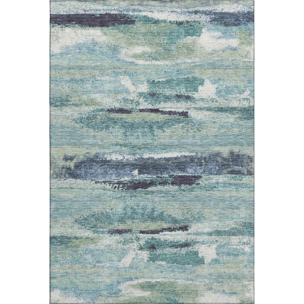 Mayfield Premium Machine Washable Abstract AMF942 Aloe 3 ft. x 4 ft. Area Rug price history on PriceWatchPro