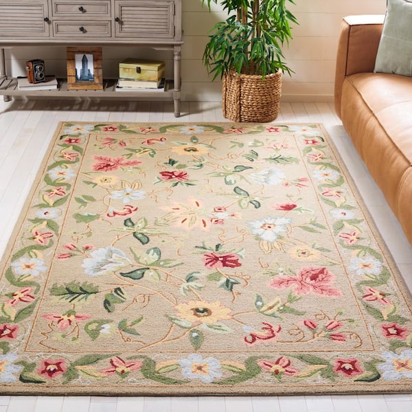 Chelsea 5 ft. x 8 ft. Beige Floral Area Rug