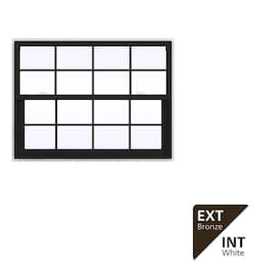 JELD-WEN 42 in. x 42 in. V-2500 Series Bronze Exterior/White