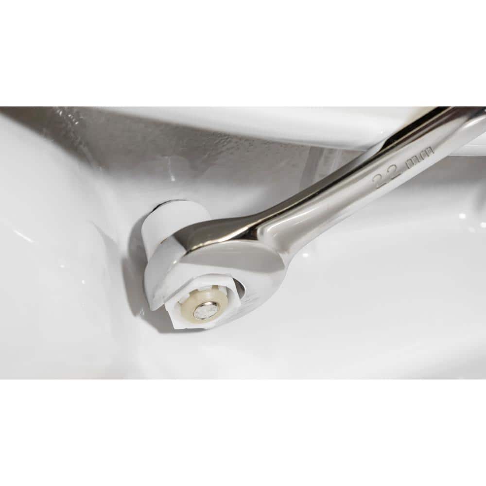 White Round Plastic Toilet Seat with Metal Hinges