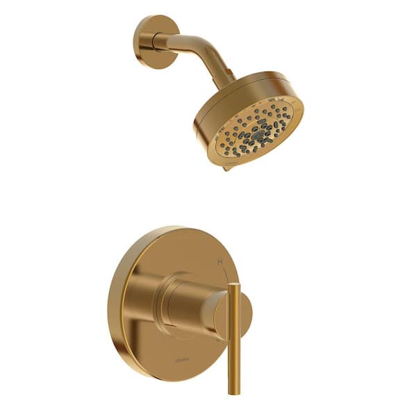 Gerber Parma Single Handle 5-Spray Shower Faucet 1.75 GPM with Treysta Pressure Balance Cartridge in Brushed Bronze