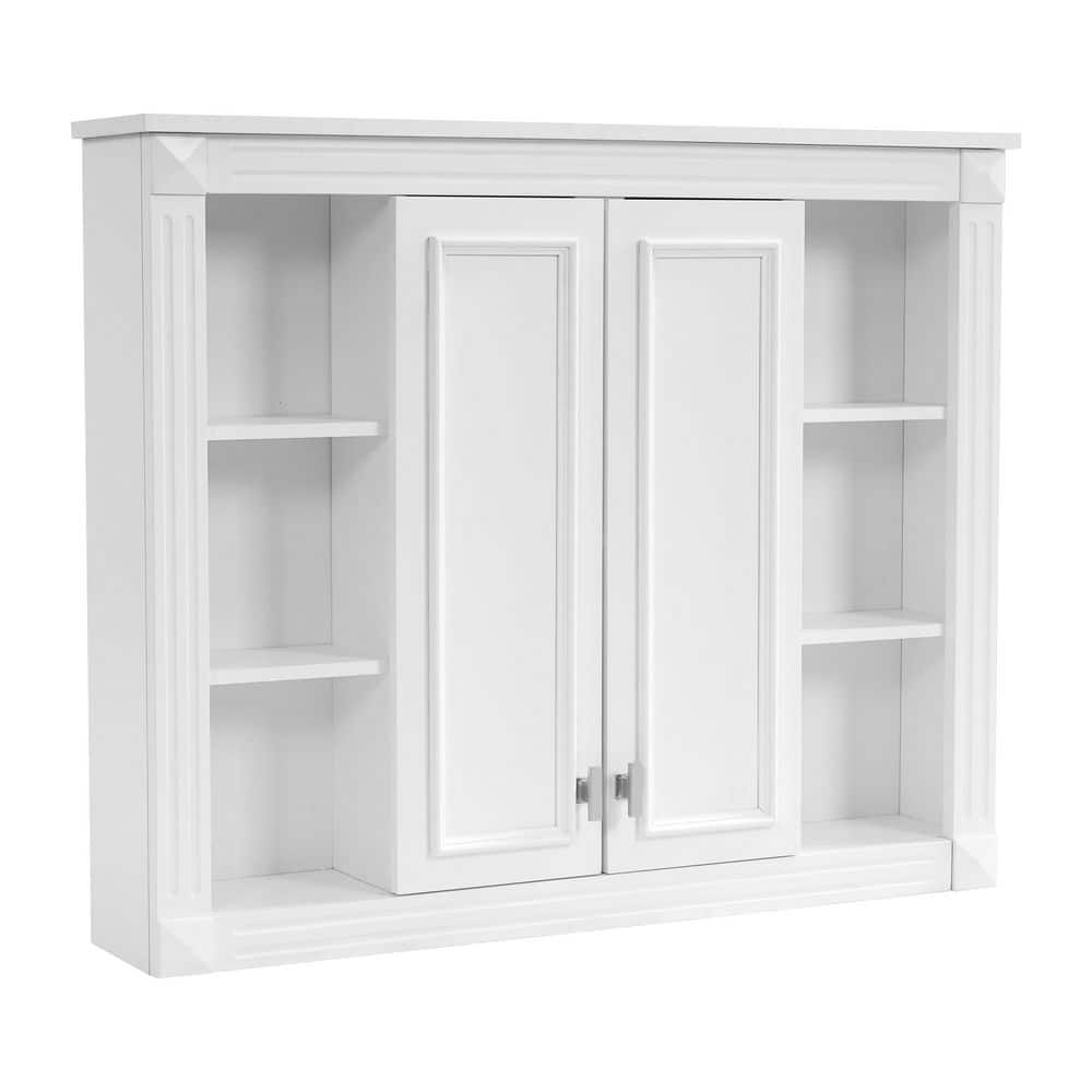 36 in. W x 28 in. H Rectangular White Surface Mount Medicine Cabinet without Mirror with 1 Adjustable Shelf price history on PriceWatchPro