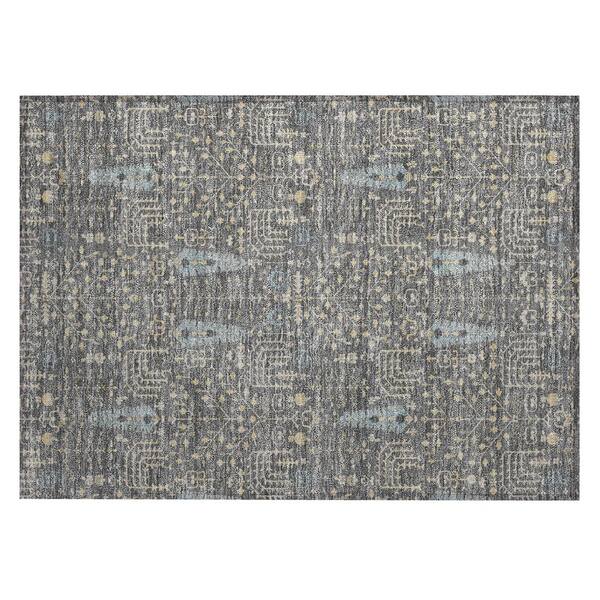 Chantille Machine Washable Indoor/Outdoor Abstract ACN3118 Gray 3 ft. x 4 ft. Area Rug