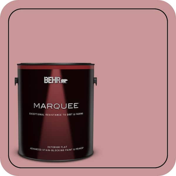 Blackish House sideA＆sideB The ROSE BEHR MARQUEE 1 Gal. #S140-4A Dusty Rose Flat Exterior Paint and