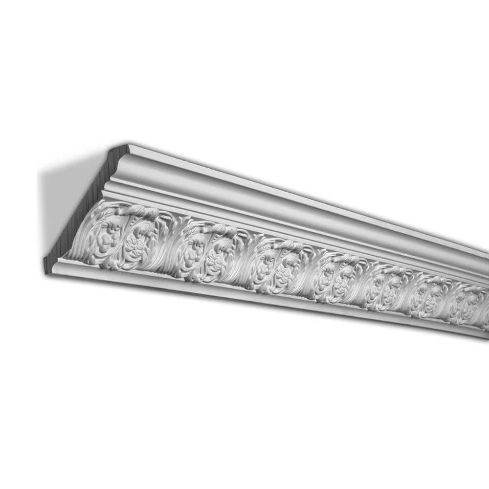 4-1/8 in. x 3-3/4 in. x 96 in. Floral Polyurethane Crown Moulding Pro Pack 16 LF (2-Pack) price history on PriceWatchPro