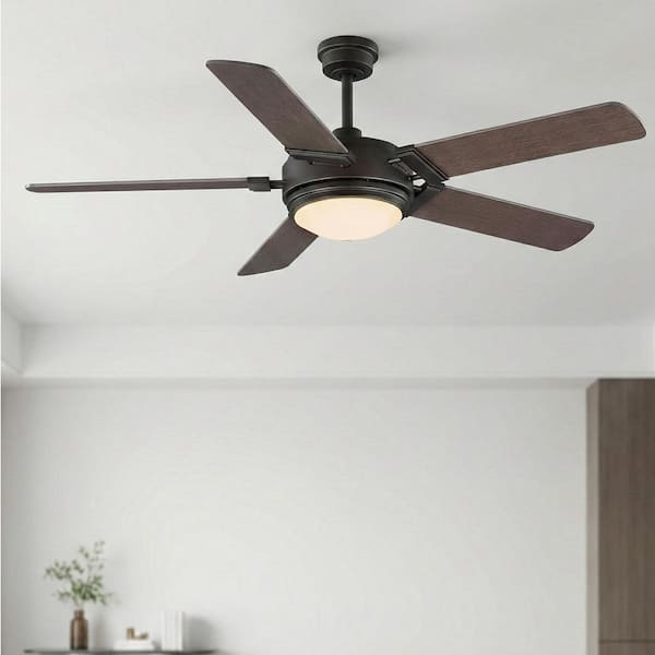 Blakeridge 60 in. White Color Changing Integrated LED Bronze Indoor/Outdoor Ceiling Fan with Light Kit and Remote