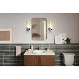 Essential 22 in. W x 34 in. H Rectangle Framing Wall Mirror with Polished Chrome