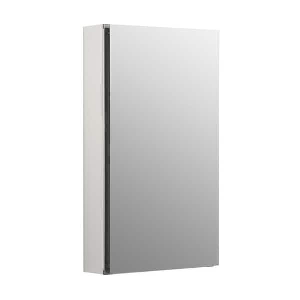 KOHLER 15 in. x 26 in. Recessed or Surface Mount Medicine Cabinet in White Powder-Coat Aluminum