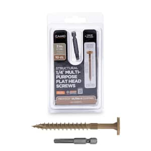 1/4 in. x 3 in. Star Drive Flat Head Multi-Purpose Structural Wood Screw - PROTECH Ultra 4 Exterior Coated (10-Pack)