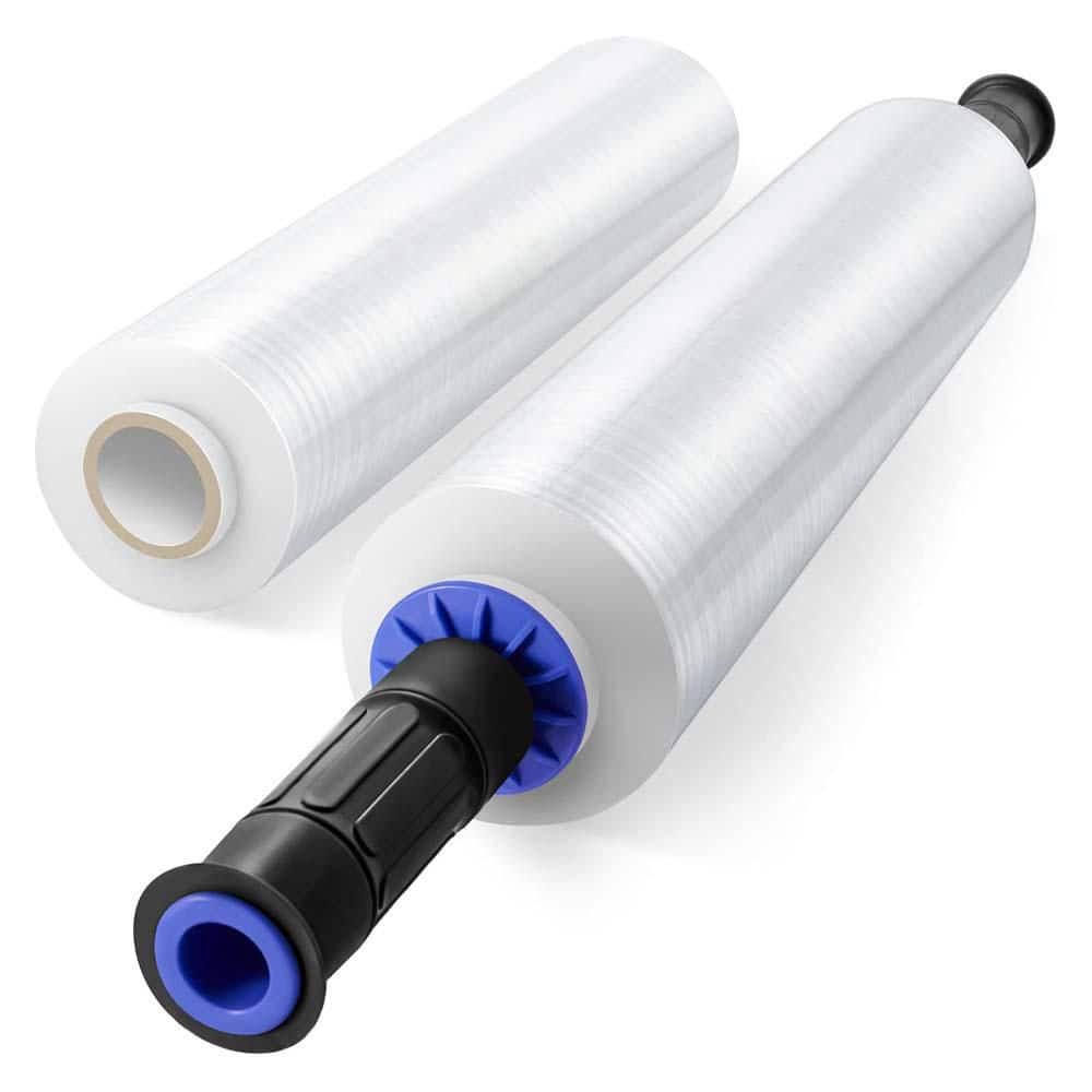 8.58 lb. Stretch Wrap Film 15 x 1000 ft. 60 Gauge Polyethylene Plastic Shrink Roll with Handles Heavy-Duty Clear 2-Pack price history on PriceWatchPro