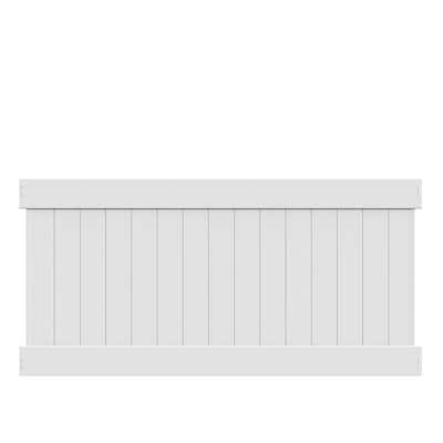 Veranda Linden 4 ft. H x 8 ft. W White Privacy Vinyl Fence Panel (Unassembled) Linden 4 ft. H x 8 ft. W White Privacy Vinyl Fence Panel (Unassembled)