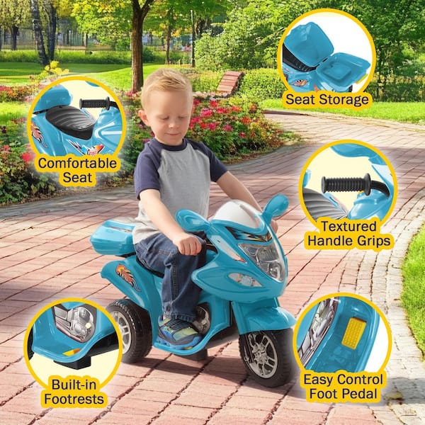 Lil Rider 6-Volt Electric Toy Motorcycle Kids Ride-On Toy 3-Wheel