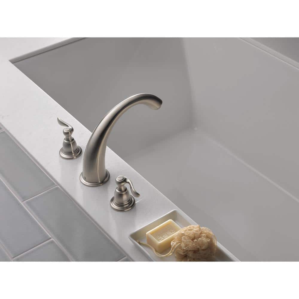 Elegant 16" Stainless Steel Classic Widespread Deck Mounted Faucet