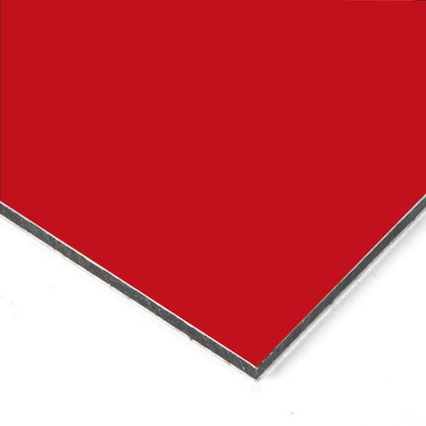Falken Design 24 in. x 48 in. x 1/8 in. Thick Aluminum Composite ACM Red Sheet