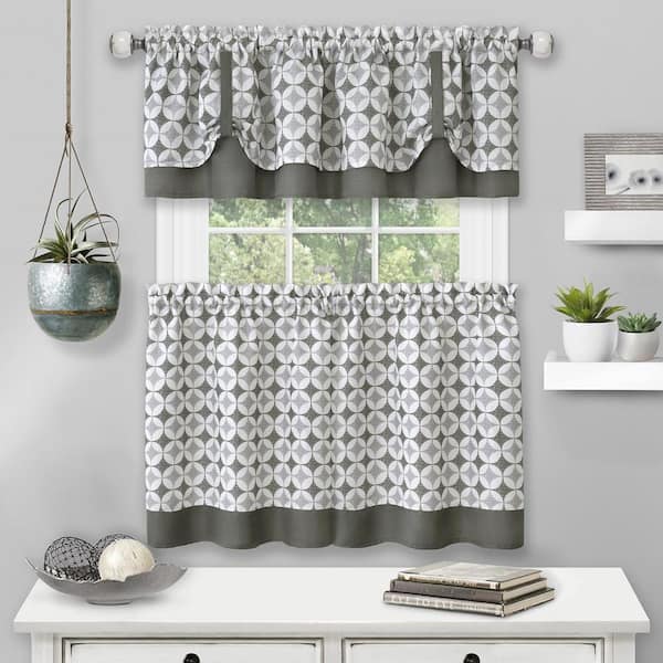 Double Swag Fabric Window Curtain 58" x 55" 10 Colors 