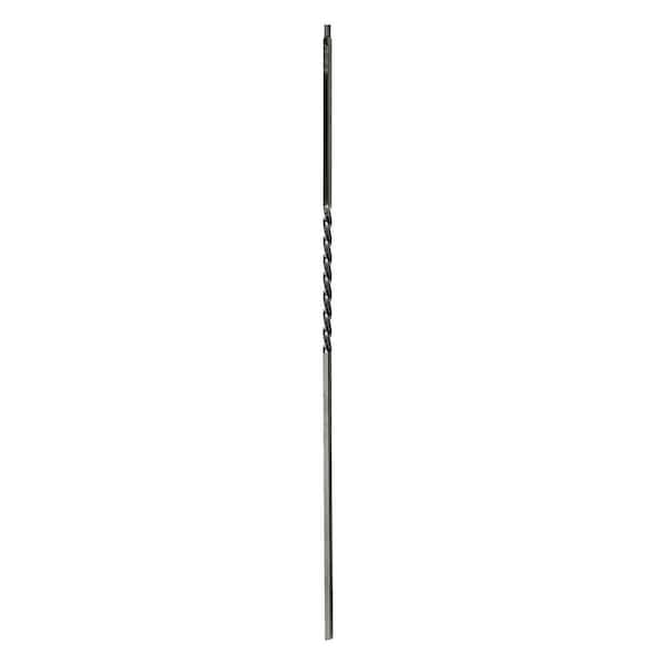 arteferro 44 in. x 9/16 in. 9 in. Single Twist Warm Nickel Powder Coated Wrought Iron Metal Stair Baluster