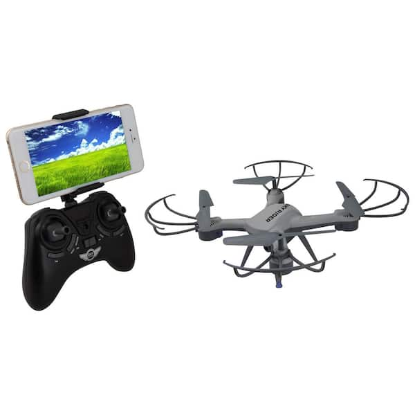 der Seaside Ved en fejltagelse SKY RIDER Pro Quadcopter Drone with Wi-Fi Camera, Remote and Phone Holder  DRW331MG - The Home Depot