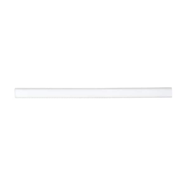 Jeffrey Court Dolomite White .75 in. x 12 in. Polished Marble Wall Pencil Tile (1 Linear Foot)