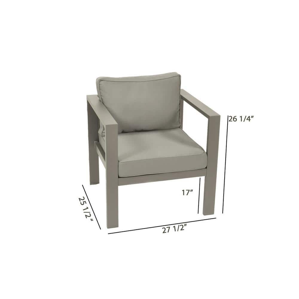 Lakeview Modern Navy Aluminum 5-Piece Outdoor Bistro Set