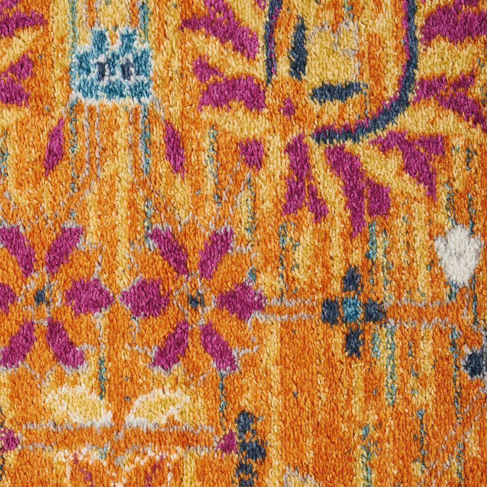 Sunburst Floral Bliss 9' x 12' Easy-Care Synthetic Area Rug
