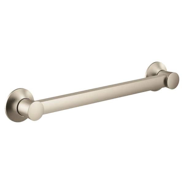 Flara 36 in. x 1-1/4 in. Stainless-Steel Concealed Screw Grab Bar in Brushed Nickel