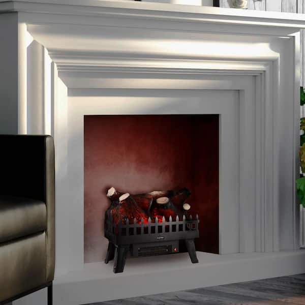Northwest 19 in. 1500-Watt Electric Log Fireplace Insert Baseboard Heater with Realistic LED Flames