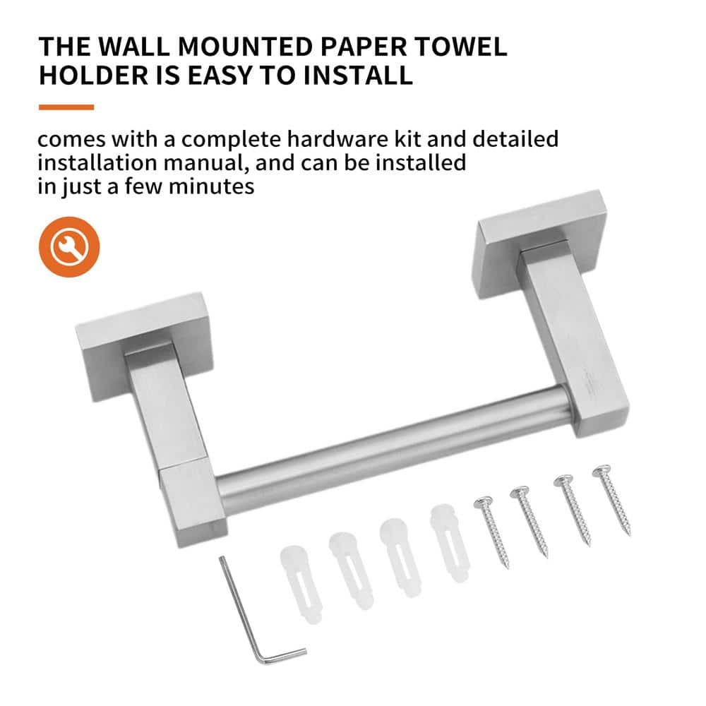 Brushed Nickel Stainless Steel Wall Mounted Toilet Paper Holder
