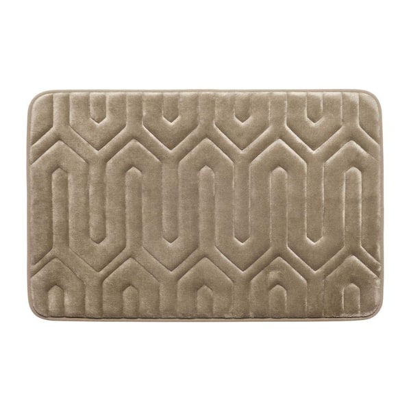 BounceComfort Thea Linen 17 in. x 24 in. Memory Foam Bath Mat