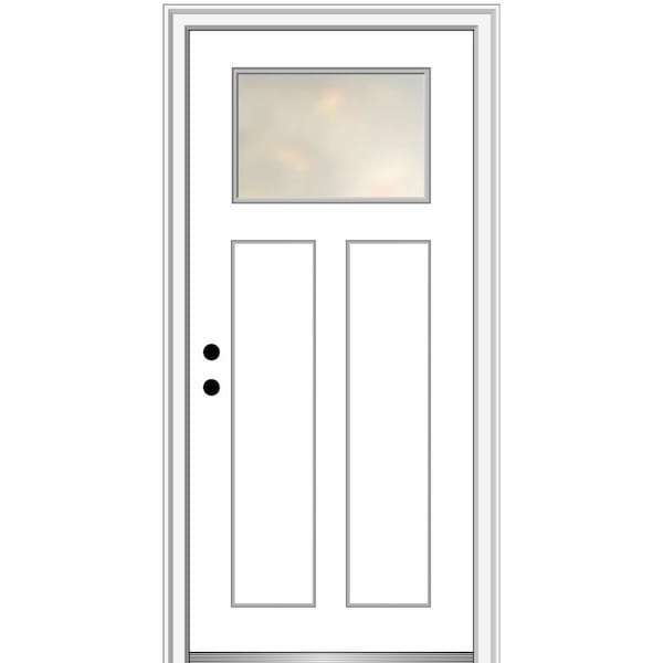 MMI Door Blanca 32 in. x 80 in. Right-Hand Inswing Craftsman 2-Panel Primed Fiberglass Prehung Front Door with 4-9/16 in. Frame
