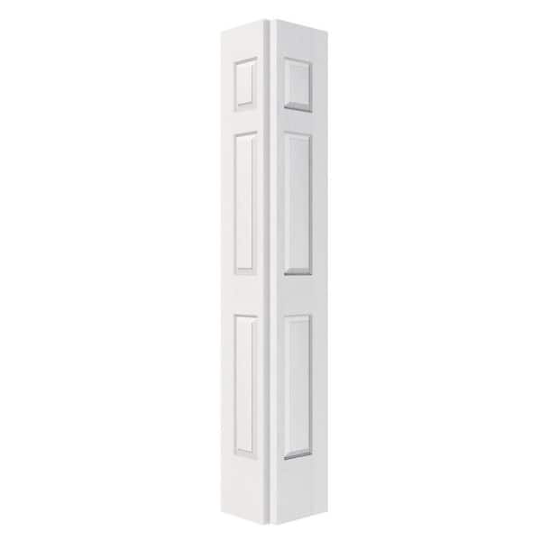 28 in. x 80 in. 6-Panel, Textured, MDF, White, Hollow Core, Composite, DIY Painted Bi-fold Door with Hardware Kits