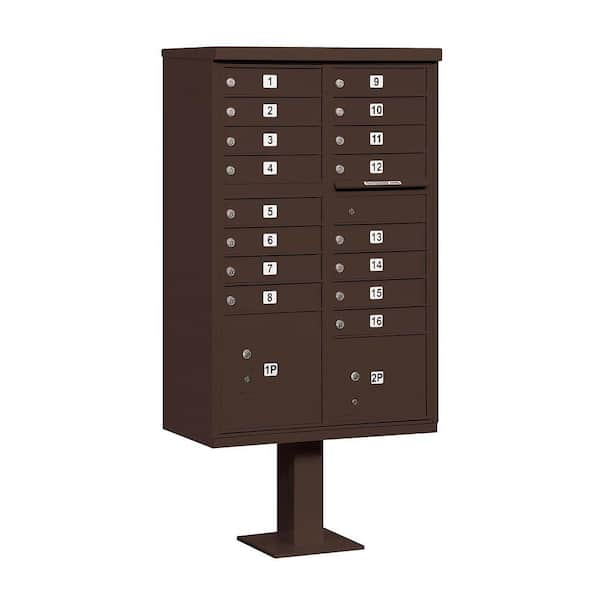 Salsbury Industries 3300 Series Bronze Private 16 A Size Doors Type III Cluster Box Unit