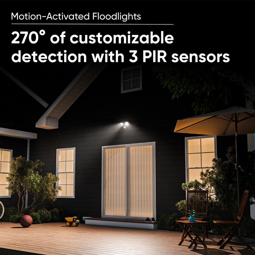 Wired Outdoor Wi-Fi Floodlight Home Security Camera