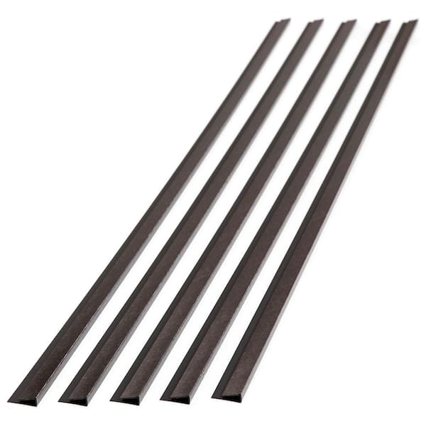 Fasade 47 in. Smoked Pewter Vinyl Large Profile J Trim (5-Pack) 13527 ...