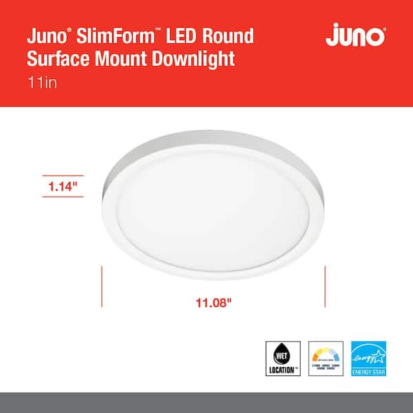 Juno JSF 7.77-in White Modern/Contemporary LED Flush Mount Light ENERGY STAR Juno JSF 7.77-in White Modern/Contemporary LED Flush Mount Light ENERGY STAR
