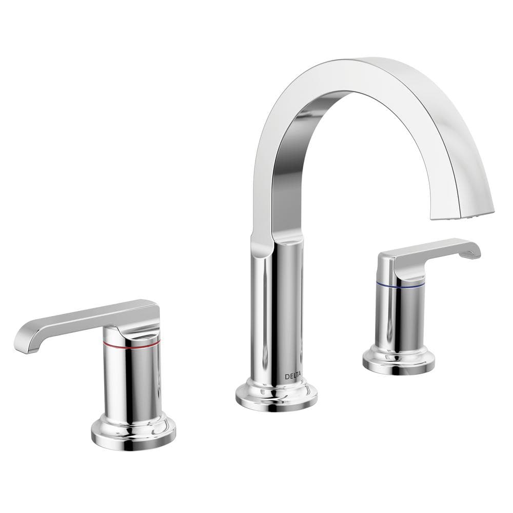 Delta Tetra 8 in. Widespread DoubleHandle Bathroom Faucet in Polished Chrome 35588PRDST The