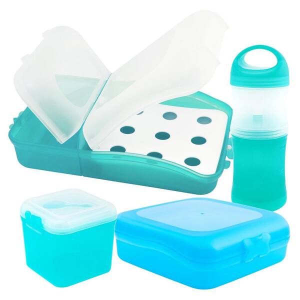 Keeplit Keep& Go 4-Piece Food Storage Container Assorted Pack in Aqua