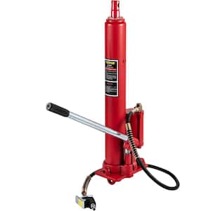 VEVOR Hydraulic/Pneumatic Long Ram Jack 8 Tons/17363 lbs Capacity with Single Piston Pump and Clevis Base Manual Cherry Picker w/Handle for