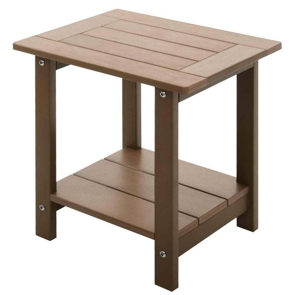 Outdoor Side Table Weather Resistant, Outdoor Rectangular Patio End ...