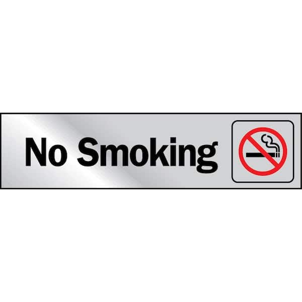 HY-KO 2 in. x 8 in. Mylar No Smoking Sign