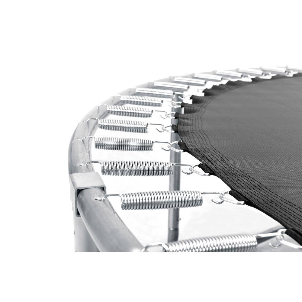 15FT Green Round Trampoline with Enclosure and Basketball Hoop