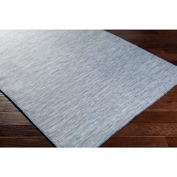 Viho Navy 5 ft. 3 in. x 7 ft. 3 in. Solid Color Indoor/Outdoor Area Rug