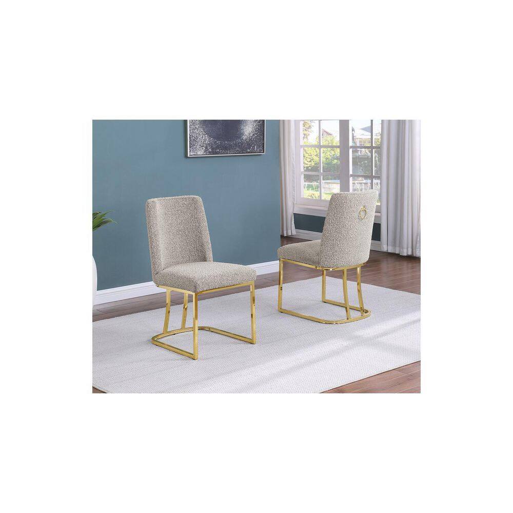 35 in.H Gray/ Gold Soild High Back Armless Side Chair (Set of 2) price history on PriceWatchPro